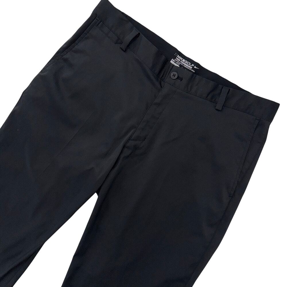 Nike Golf Dri-FIT Black Flat Front Performance Tech Pants 33x32 - measures 33x29 - Picture 2 of 16